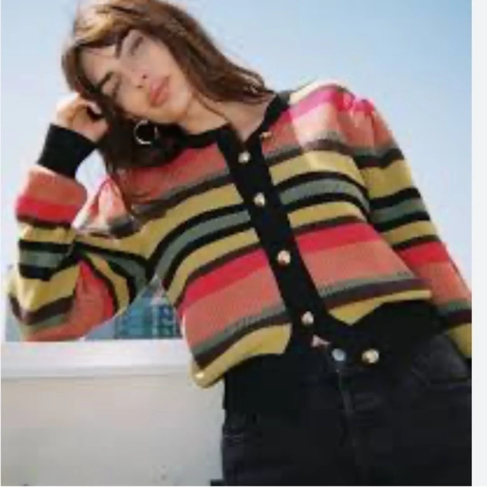 Nation Ltd Carmela Cardigan in Vintage Stripe NWOT Alpaca Cotton Striped Sweater